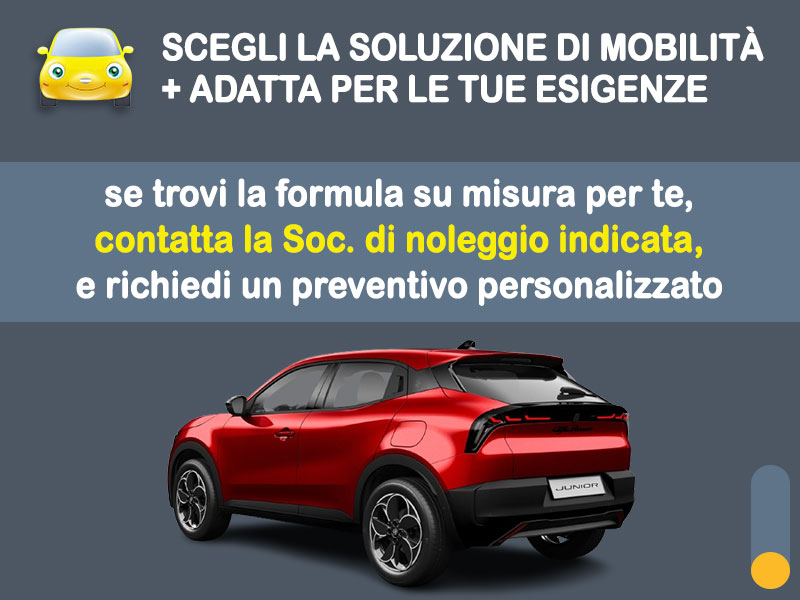 Offerta SUV e CrossOver ALFA ROMEO JUNIOR elettrica: l'offerta noleggio del broker Medicredit Rent con la formula speciale e-MOVE di Leasys Elettrica  foto 3