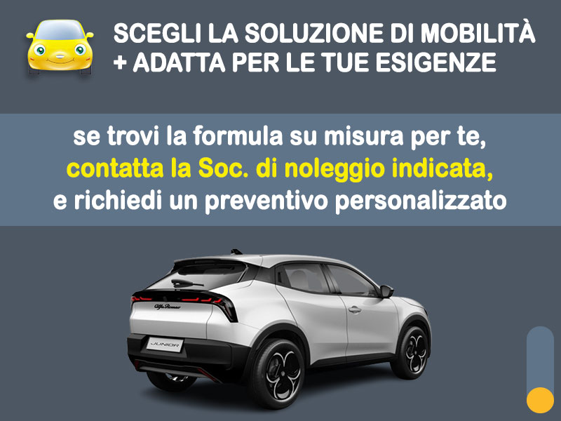 Offerta SUV e CrossOver ALFA ROMEO JUNIOR Elettrica: l'offerta noleggio del broker Medicredit Rent con la formula speciale e-MOVE di Leasys Elettrica  foto 3