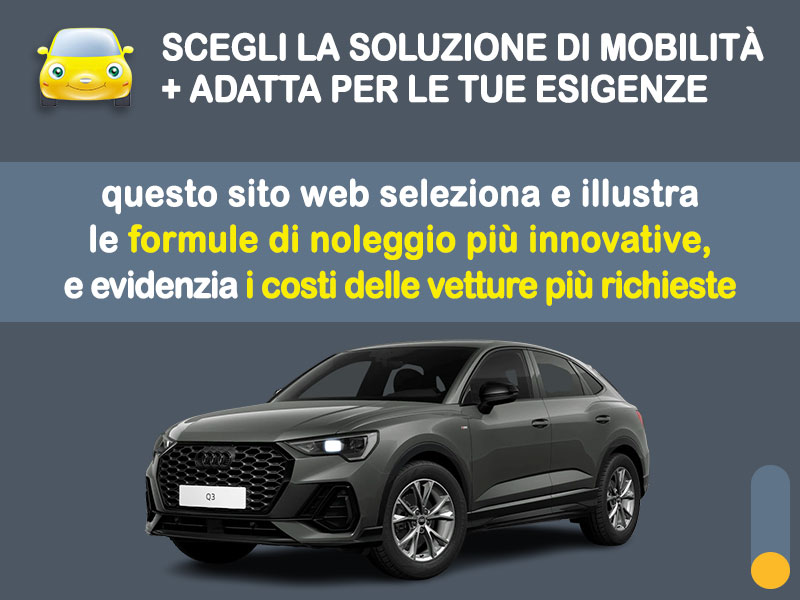 Offerta SUV e CrossOver AUDI Q3 Sportback 40 TDI S tronic: noleggio no scoring - l'offerta RENT TO BUY del broker MT Motors, con possibilità di acquisto a tariffa agevolata Diesel  foto 1
