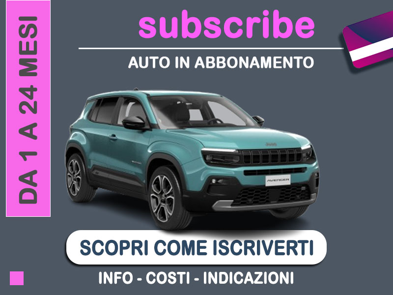 Offerta SUV e CrossOver Auto in abbonamento: come funziona il piano di noleggio 