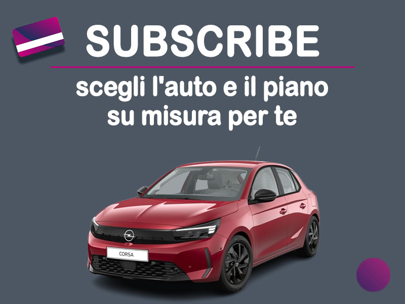 Offerta City car Auto in abbonamento: come funziona il piano di noleggio 