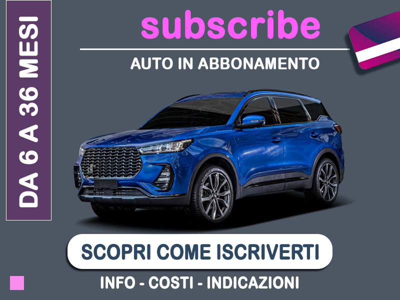 Offerta SUV e CrossOver Auto in abbonamento: come funziona il piano di noleggio 