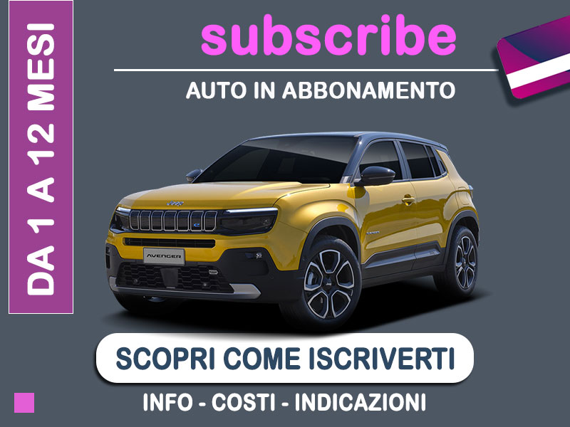 Offerta SUV e CrossOver Auto in abbonamento: come funziona il piano di noleggio 