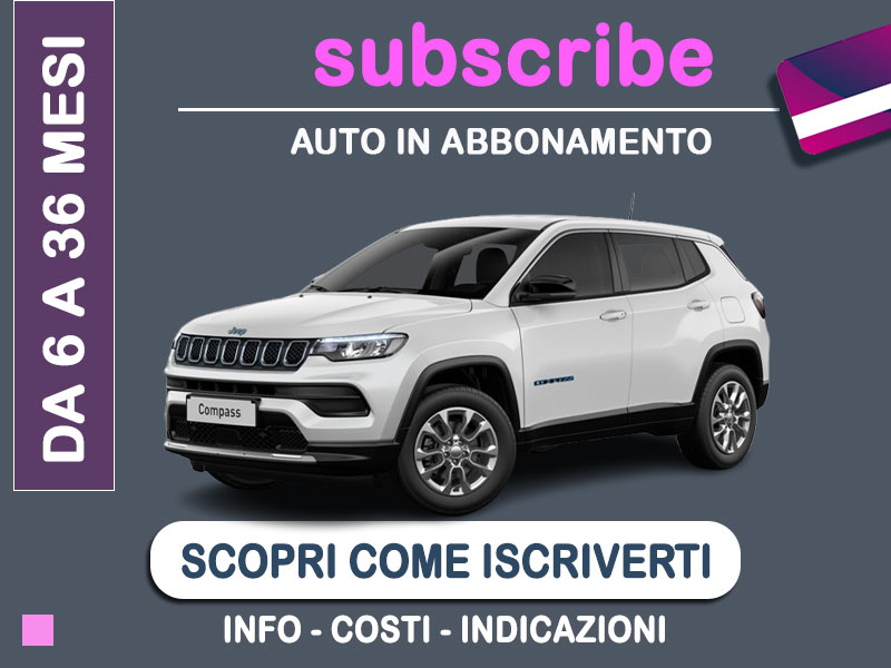 Offerta SUV e CrossOver Auto in abbonamento: come funziona il piano di noleggio 