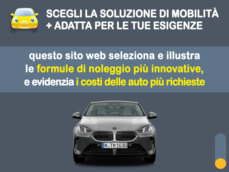 Offerta SUV e CrossOver BMW Serie 1 diesel cambio automatico: noleggio no scoring - l'offerta 