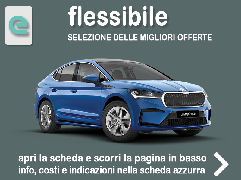 Offerta SUV e CrossOver Come noleggiare ŠKODA ENYAQ Coupé e quanto costa = scopriamo come funziona la formula flessibile Clever Change Elettrica  foto 0