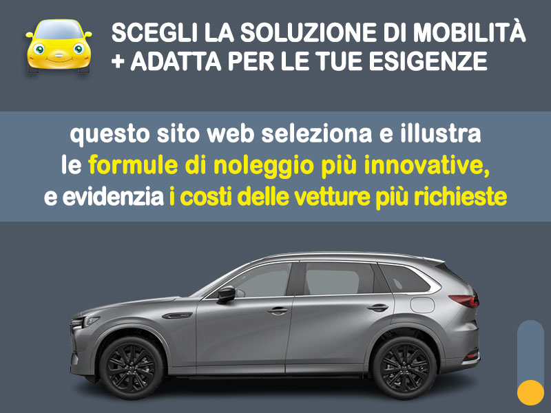 Offerta SUV e CrossOver Come noleggiare una MAZDA CX-80 HOMURA IBRIDA DIESEL e quanto costa? Scopriamo la soluzione più aggiornata Ibrida - benzina (MHEV)  foto 1
