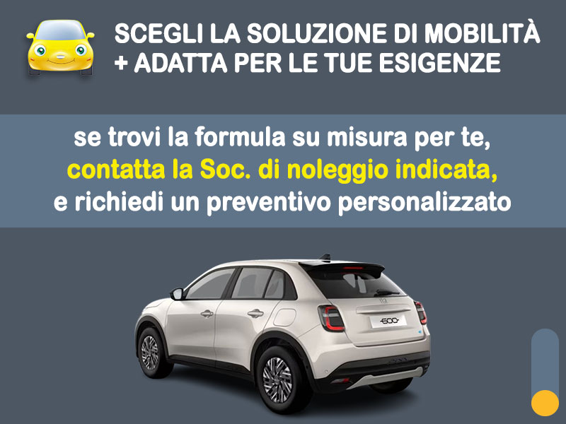 Offerta SUV e CrossOver FIAT 600 elettrica Pop: l'offerta noleggio del broker Medicredit Rent con la formula speciale e-MOVE di Leasys Elettrica  foto 3