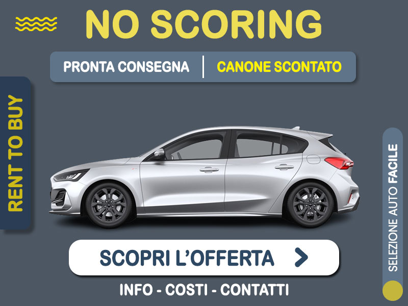 Offerta Berlina FORD FOCUS EcoBoost Hybrid 125CV ST-Line: noleggio no scoring - l'offerta RENT TO BUY del broker MT Motors, con possibilità di acquisto a tariffa agevolata Ibrida - benzina (MHEV)  foto 0
