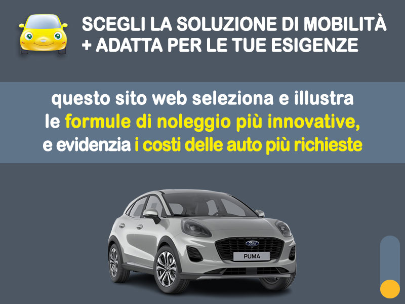 Offerta SUV e CrossOver FORD PUMA EcoBoost Hybrid 125CV automatica Titanium: noleggio no scoring - l'offerta RENT TO BUY del broker MT Motors, con possibilità di acquisto a tariffa agevolata Ibrida - benzina (MHEV)  foto 1