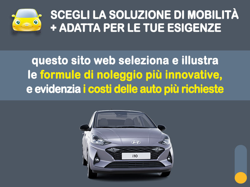 Offerta City car HYUNDAI i10 a benzina: noleggio no scoring - l'offerta 