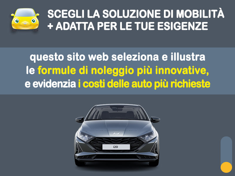 Offerta Berlina HYUNDAI i20 a benzina: noleggio no scoring - l'offerta 