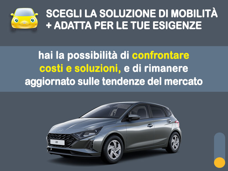 Offerta Berlina HYUNDAI i20 a benzina: noleggio no scoring - l'offerta 