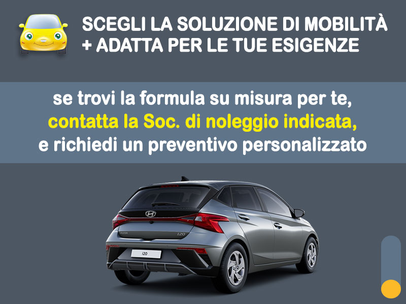 Offerta Berlina HYUNDAI i20 a benzina: noleggio no scoring - l'offerta 
