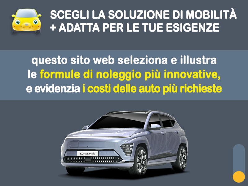 Offerta SUV e CrossOver HYUNDAI KONA Electric: noleggio no scoring - l'offerta 