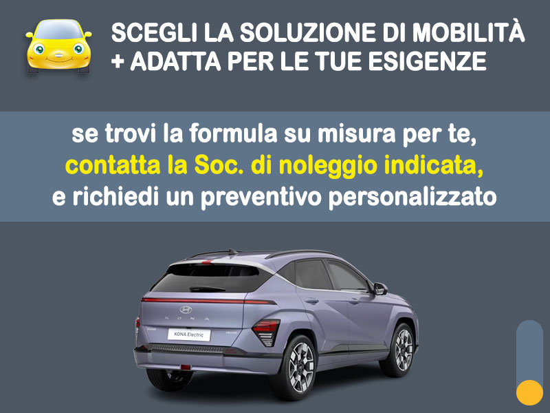 Offerta SUV e CrossOver HYUNDAI KONA Electric: noleggio no scoring - l'offerta 