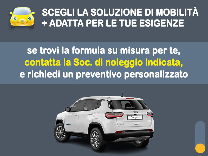 Offerta SUV e CrossOver JEEP COMPASS 4xe plug-in hybrid cambio automatico: noleggio no scoring - l'offerta 