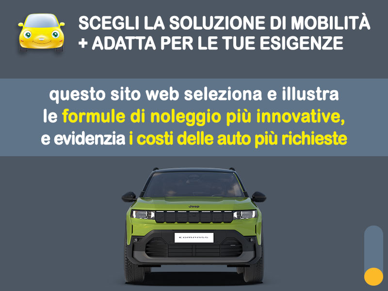Offerta SUV e CrossOver JEEP COMPASS elettrica Altitude: l'offerta noleggio del broker Medicredit Rent con la formula speciale e-MOVE di Leasys Elettrica  foto 1