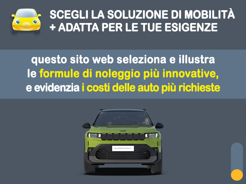 Offerta SUV e CrossOver JEEP COMPASS Elettrica: l'offerta noleggio del broker Medicredit Rent con la formula speciale e-MOVE di Leasys Elettrica  foto 1