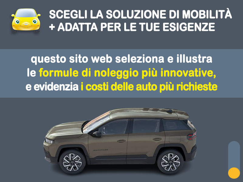 Offerta SUV e CrossOver JEEP COMPASS 1.6 Turbo PHEV DCT: l'offerta noleggio del broker Medicredit Rent con la formula speciale e-MOVE di Leasys Plug-in Hybrid  foto 1