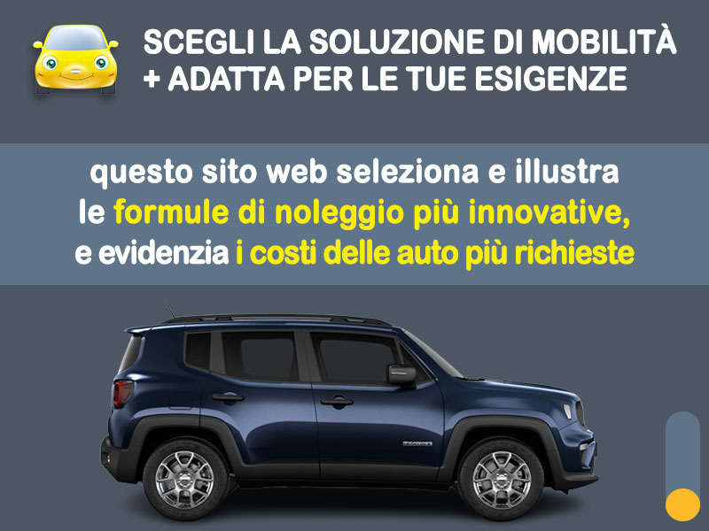 Offerta SUV e CrossOver JEEP RENEGADE e-Hybrid cambio automatico: noleggio no scoring - l'offerta 