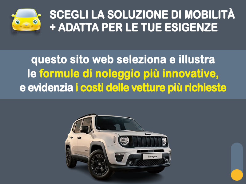 Offerta SUV e CrossOver JEEP RENEGADE MHEV Night Eagle 130 CV DCT: noleggio no scoring - l'offerta RENT TO BUY del broker MT Motors, con possibilità di acquisto a tariffa agevolata Ibrida - benzina (MHEV)  foto 1