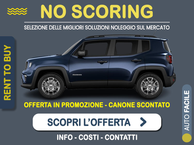 Offerta SUV e CrossOver JEEP RENEGADE MHEV 130 CV Limited DCT: noleggio no scoring - l'offerta RENT TO BUY del broker MT Motors, con possibilità di acquisto a tariffa agevolata Ibrida - benzina (MHEV)  foto 0