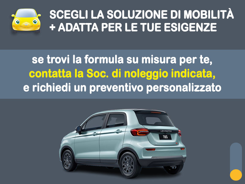 Offerta City car LEAPMOTOR T03 - City car elettrica: l'offerta noleggio del broker Medicredit Rent con la formula speciale e-MOVE di Leasys Elettrica  foto 3