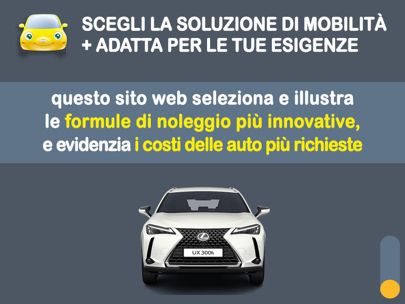Offerta SUV e CrossOver LEXUS UX Hybrid automatica AWD: noleggio no scoring - l'offerta 
