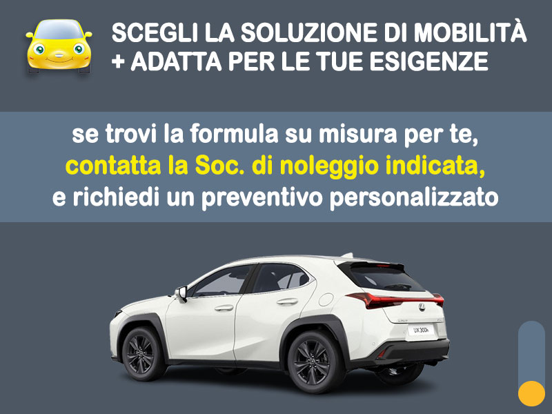 Offerta SUV e CrossOver LEXUS UX Hybrid automatica AWD: noleggio no scoring - l'offerta 