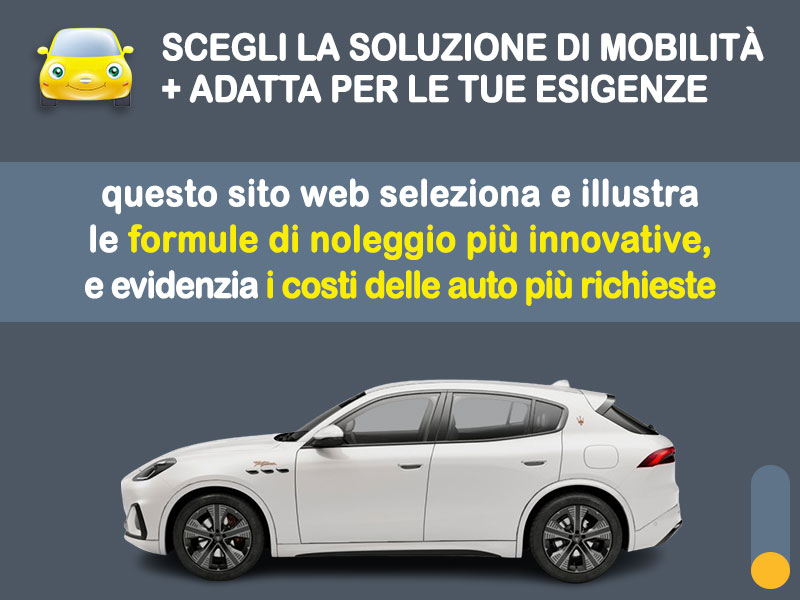 Offerta SUV e CrossOver MASERATI GRECALE elettrica 410kW Folgore Q4 auto: l'offerta noleggio del broker Medicredit Rent con la formula speciale e-MOVE di Leasys Elettrica  foto 1