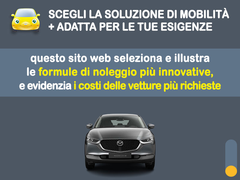 Offerta SUV e CrossOver MAZDA X-30 122CV Homura: noleggio no scoring - l'offerta RENT TO BUY del broker MT Motors, con possibilità di acquisto a tariffa agevolata Ibrida - benzina (MHEV)  foto 1