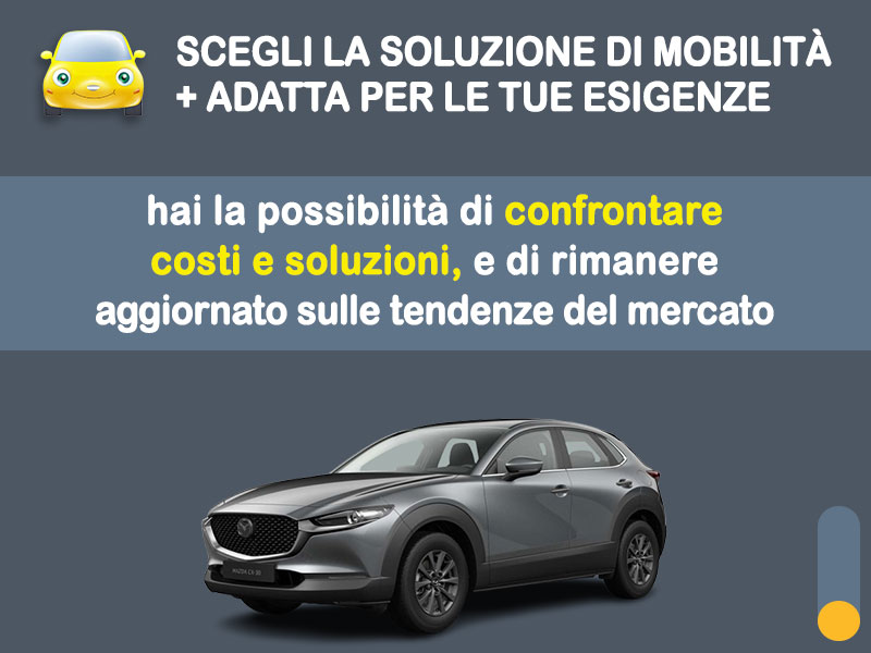 Offerta SUV e CrossOver MAZDA X-30 122CV Homura: noleggio no scoring - l'offerta RENT TO BUY del broker MT Motors, con possibilità di acquisto a tariffa agevolata Ibrida - benzina (MHEV)  foto 2