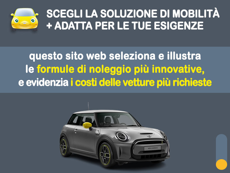 Offerta Berlina MINI Cooper elettrica: noleggio no scoring - l'offerta RENT TO BUY del broker MT Motors, con possibilità di acquisto a tariffa agevolata Elettrica  foto 1