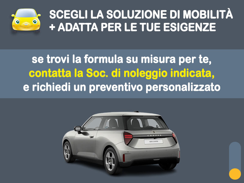 Offerta City car MINI COOPER All-Electric: noleggio no scoring - l'offerta 
