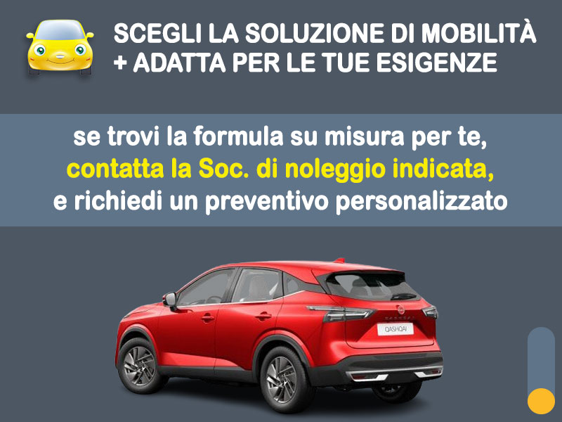 Offerta SUV e CrossOver NISSAN QASHQAI MHEV: noleggio no scoring - l'offerta 