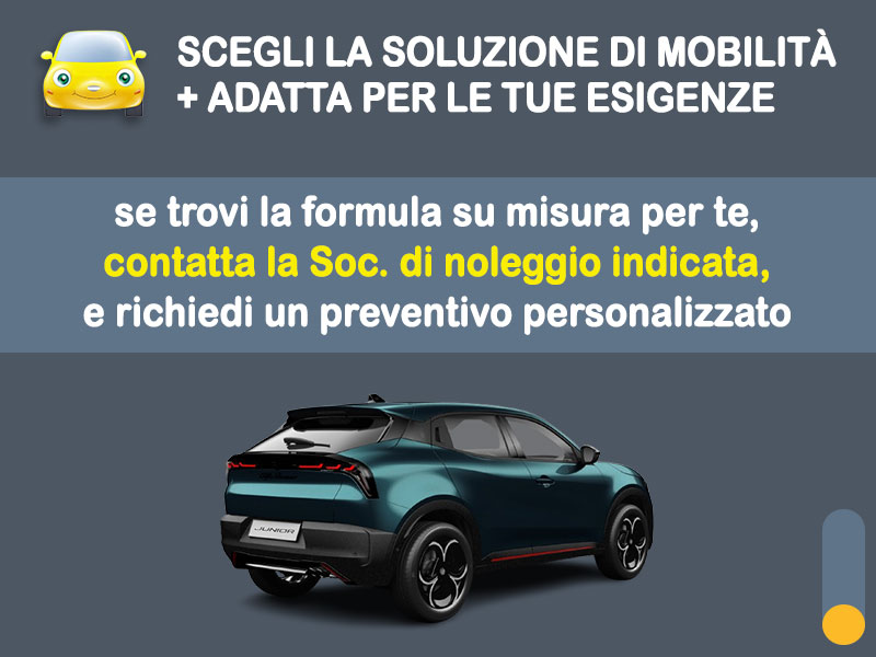 Offerta SUV e CrossOver Noleggio ALFA ROMEO JUNIOR Ibrida: l'offerta del broker Medicredit Rent con la formula speciale 