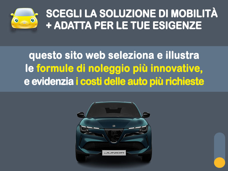 Offerta SUV e CrossOver Noleggio lungo termine ALFA ROMEO JUNIOR Ibrida: l'offerta di MT Motors con valutazione dello scoring finanziario più flessibile Ibrida - benzina (MHEV)  foto 1