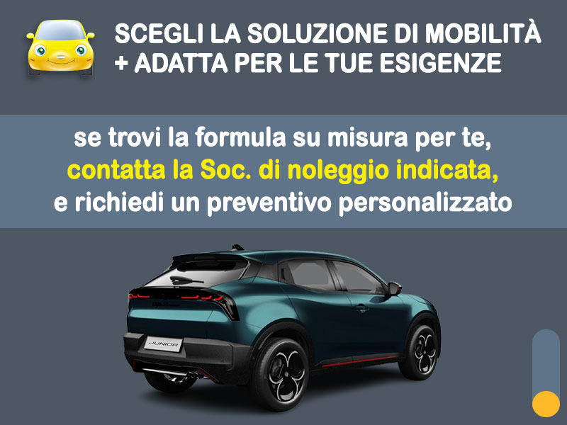 Offerta SUV e CrossOver Noleggio lungo termine ALFA ROMEO JUNIOR Ibrida: l'offerta di MT Motors con valutazione dello scoring finanziario più flessibile Ibrida - benzina (MHEV)  foto 3