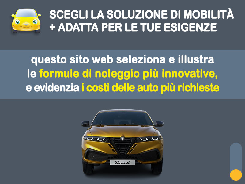 Offerta SUV e CrossOver ALFA ROMEO TONALE Plug-in Hybrid: la quotazione più aggiornata del broker Medicredit Rent per il noleggio a lungo termine [primavera 2026] Plug-in Hybrid  foto 1