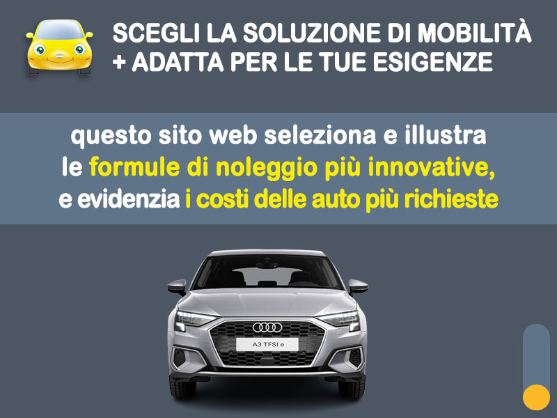 Offerta Berlina AUDI A3 Sportback TFSI e: la quotazione più aggiornata del broker Medicredit Rent per il noleggio a lungo termine [febbraio 2026] Plug-in Hybrid  foto 1