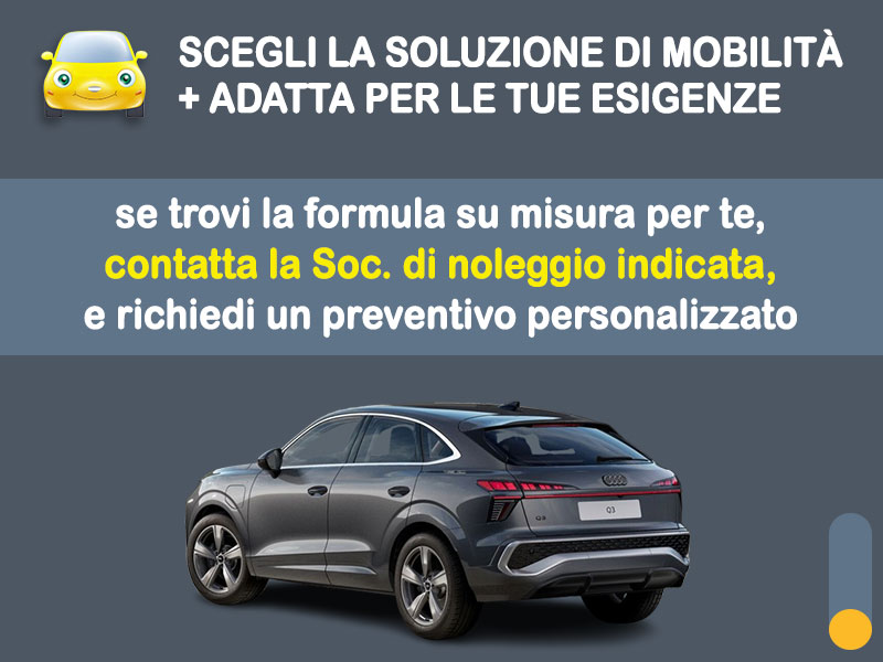 Offerta SUV e CrossOver AUDI Q3 Sportback e-Hybrid: la quotazione più aggiornata del broker Medicredit Rent per il noleggio a lungo termine [febbraio 2026] Plug-in Hybrid  foto 3