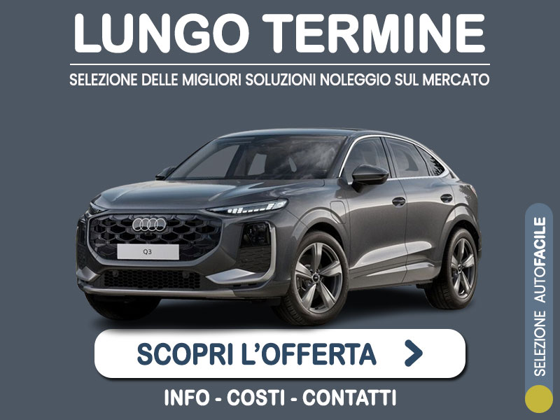Offerta SUV e CrossOver AUDI Q3 Sportback e-Hybrid: la quotazione più aggiornata del broker Medicredit Rent per il noleggio a lungo termine [febbraio 2026] Plug-in Hybrid  foto 0