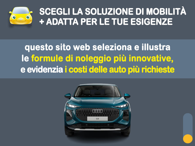 Offerta SUV e CrossOver Noleggio AUDI Q3 Sportback TDI 110kW S tronic - promo PREMIUM: l'offerta speciale di Medicredit Rent con canone scontato [aprile 2026] Diesel  foto 1