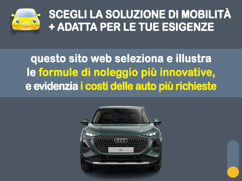 Offerta SUV e CrossOver Noleggio AUDI Q3 TDI 110kW S tronic - promo PREMIUM: l'offerta speciale di Medicredit Rent con canone scontato [aprile 2026] Diesel  foto 1