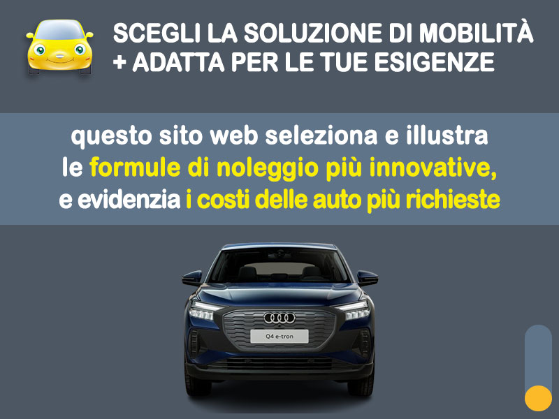 Offerta SUV e CrossOver AUDI Q4 Sportback e-tron: la quotazione più aggiornata del broker Medicredit Rent per il noleggio a lungo termine [febbraio 2026] Elettrica  foto 1