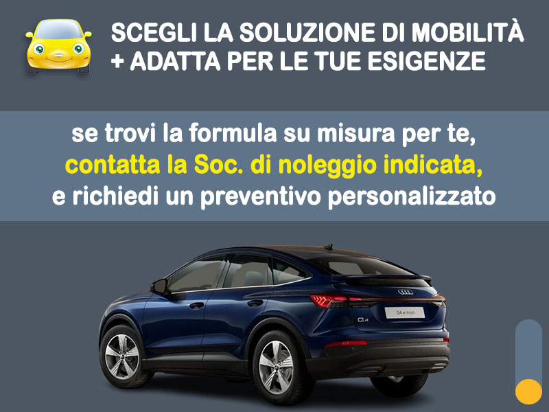 Offerta SUV e CrossOver AUDI Q4 Sportback e-tron: la quotazione più aggiornata del broker Medicredit Rent per il noleggio a lungo termine [febbraio 2026] Elettrica  foto 3
