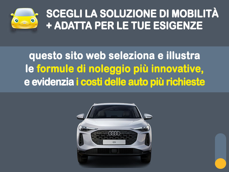 Offerta SUV e CrossOver Noleggio AUDI Q5 TFSI 150kW S tronic - promo PREMIUM: l'offerta speciale di Medicredit Rent con canone scontato [aprile 2026] Ibrida - benzina (MHEV)  foto 1