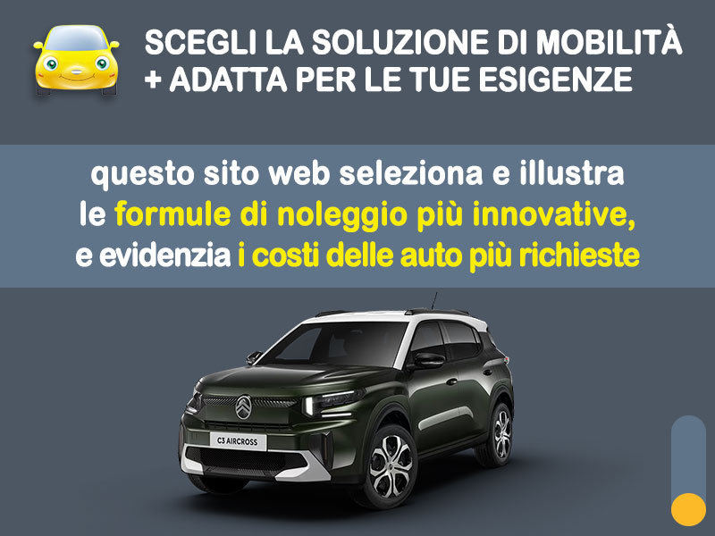 Offerta SUV e CrossOver Noleggio CITROËN C3 Aircross Hybrid 145 e-DCS6 Plus: l'offerta del broker Medicredit Rent con la formula speciale 