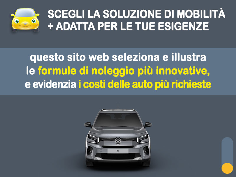 Offerta City car Noleggio CITROËN C3 Turbo a benzina: l'offerta del broker Medicredit Rent con la formula speciale 